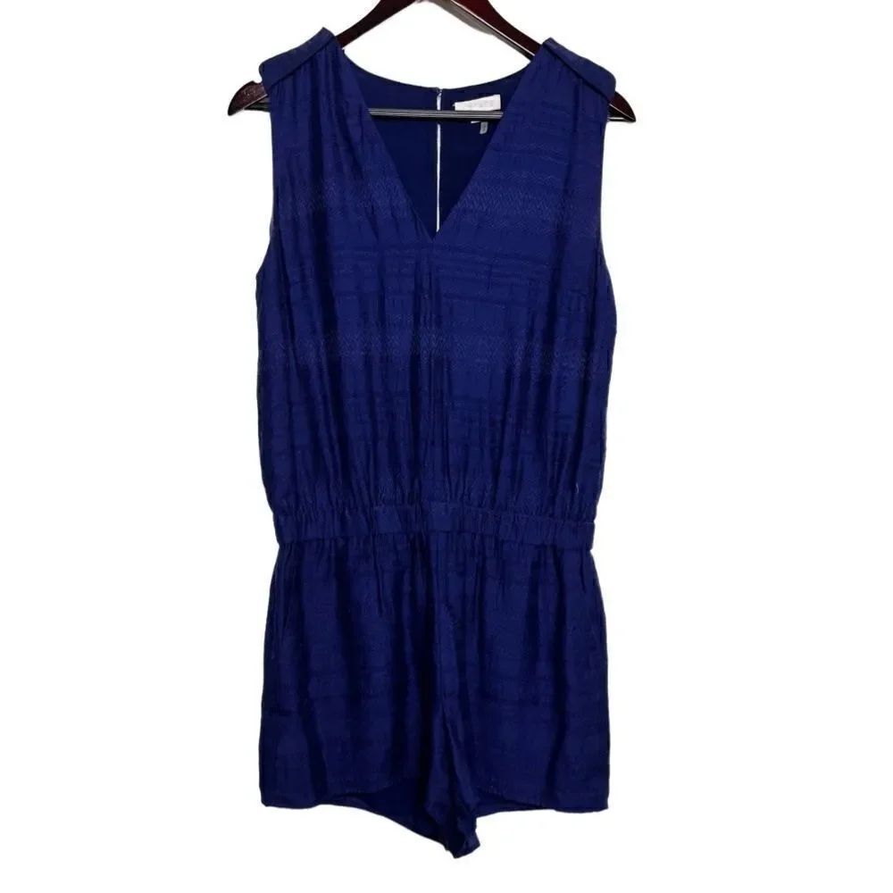 1. State Kenya V Neck Sleeveless Romper Navy Blue Size Small